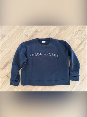 Miron Crosby Navy Crewneck Sweatshirt